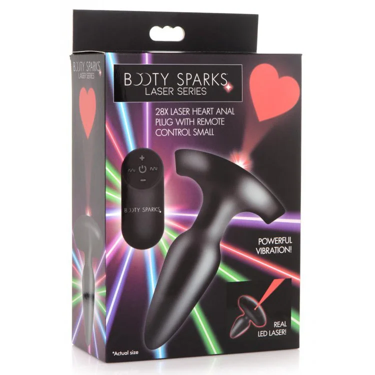 Booty Sparks Laser Heart Small Anal Plug W/ Remote Control