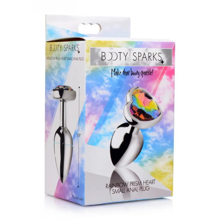 Booty Sparks Rainbow Prism Heart Anal Plug Small