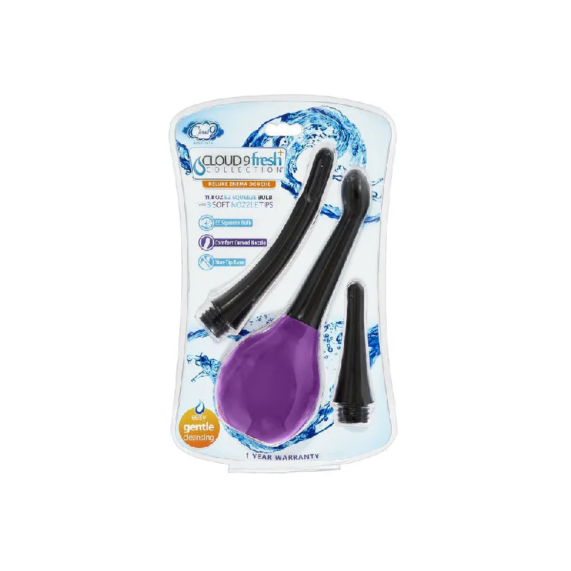 Cloud 9 Fresh + Deluxe Anal Soft Tip Enema Douche 11.8 oz. & 3 N oz.zle