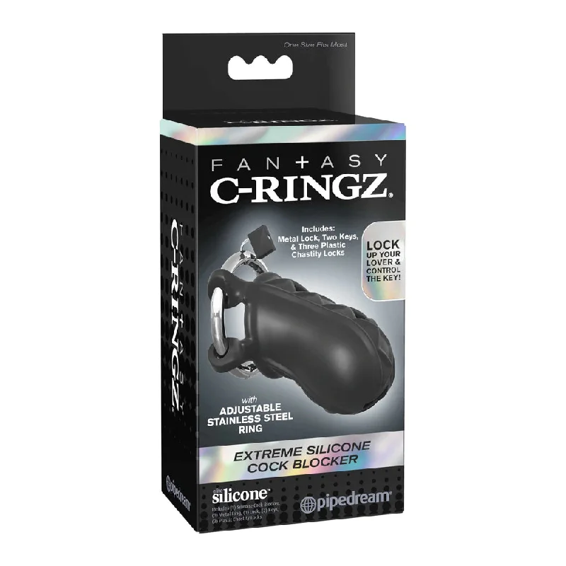 Fantasy C-Ringz Extreme Silicone Cock Blocker Black