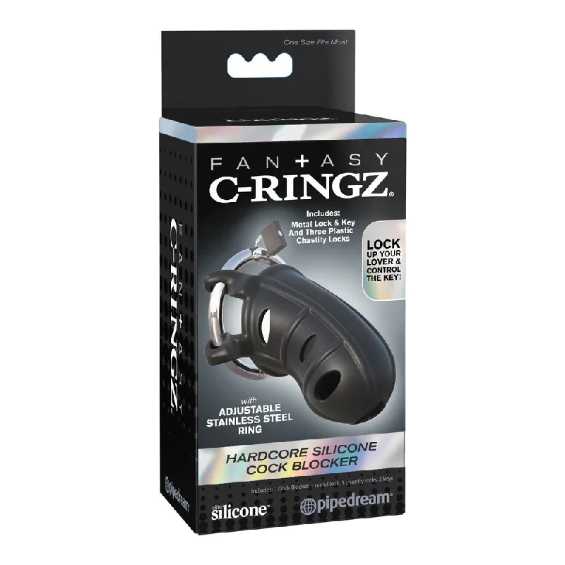 Fantasy C-Ringz Hardcore Silicone Cock Blocker Black