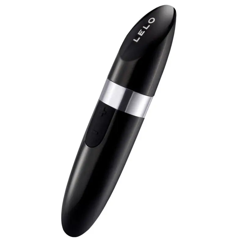 4.5-inch Lelo Black Rechargeable Discreet Waterproof Lipstick Vibrator