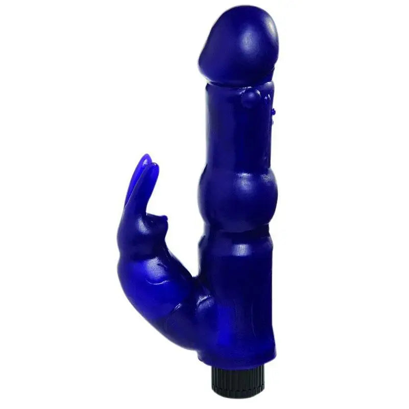 7-inch Blue Multi-speed Waterproof Rabbit Vibrator with Clit Stim