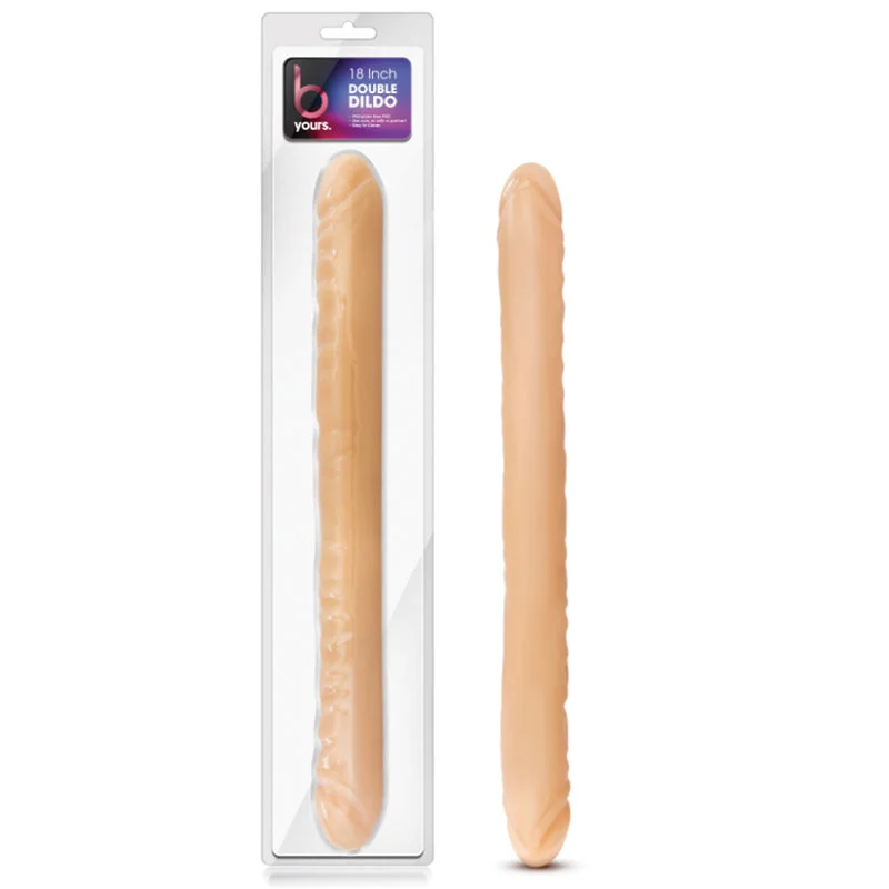 Blush B Yours 18 in. Double Dildo Beige