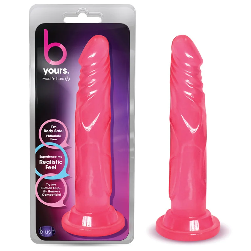 Blush B Yours Sweet 'n Hard 5 Realistic 7.5 in. Dildo with Suction Cup Pink