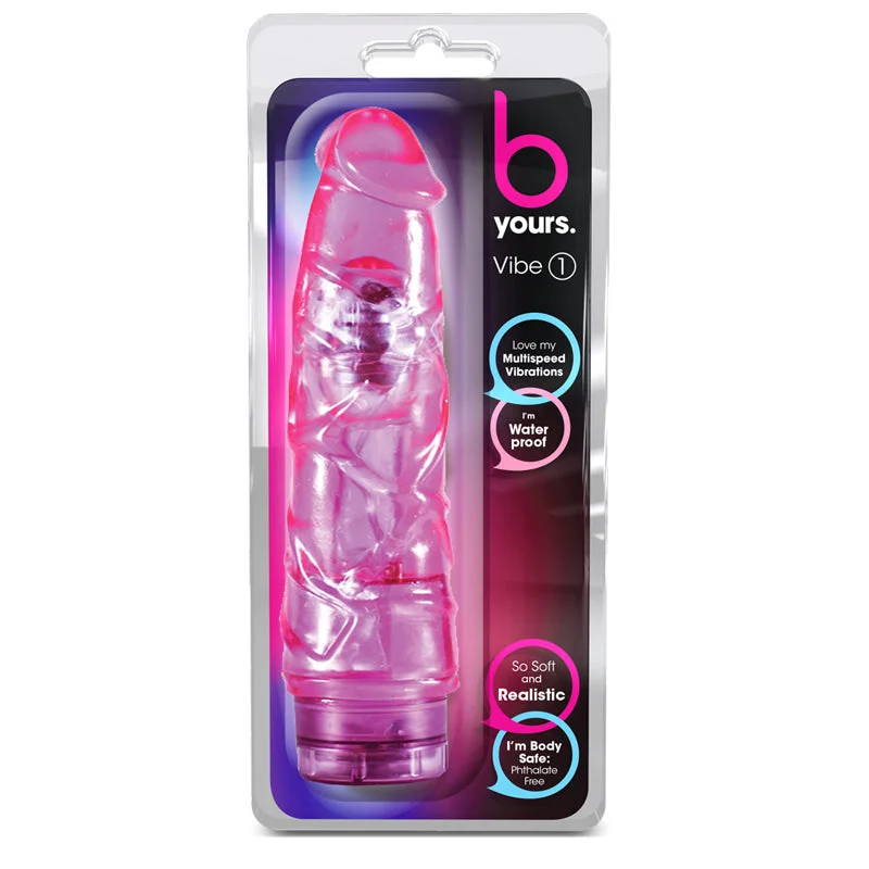 Blush B Yours Vibe 1 Realistic 9 in. Vibrating Dildo Purple