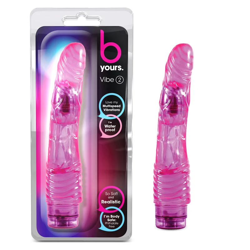 Blush B Yours Vibe 2 Realistic 9 in. Vibrating Dildo Purple