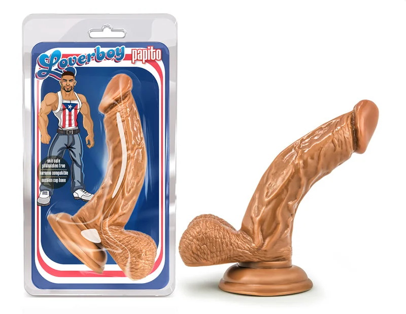 Blush Loverboy Papito Realistic 6.5 in. Dildo with Balls & Suction Cup Tan