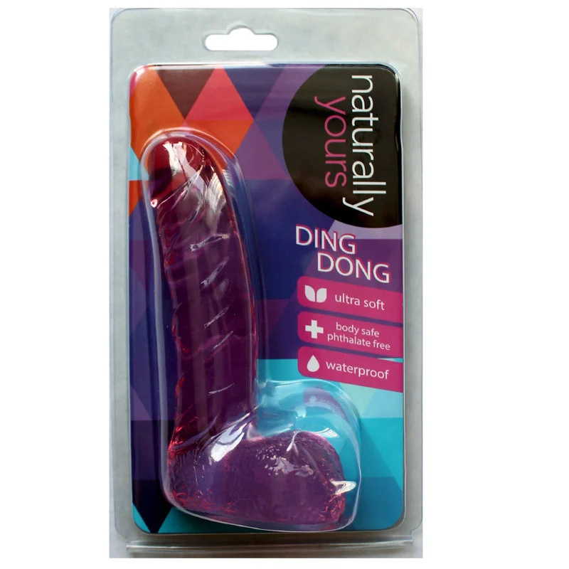 Blush Naturally Yours Ding Dong Realistic 5.5 in. Dildo with Balls Pink