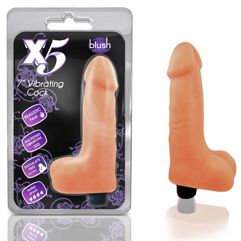 Blush X5 Plus Realistic 7 in. Vibrating Dildo Beige