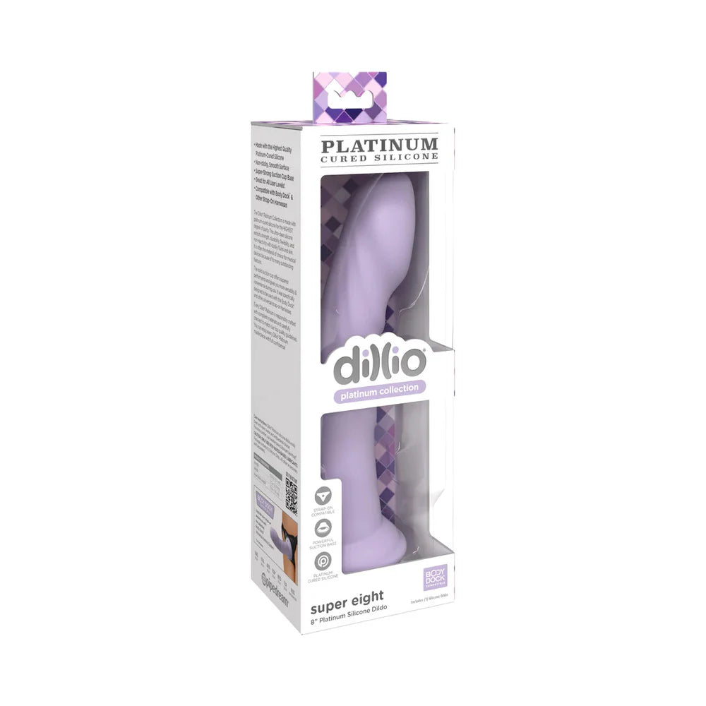 Dillio Platinum Collection Super Eight 8 in. Silicone Dildo