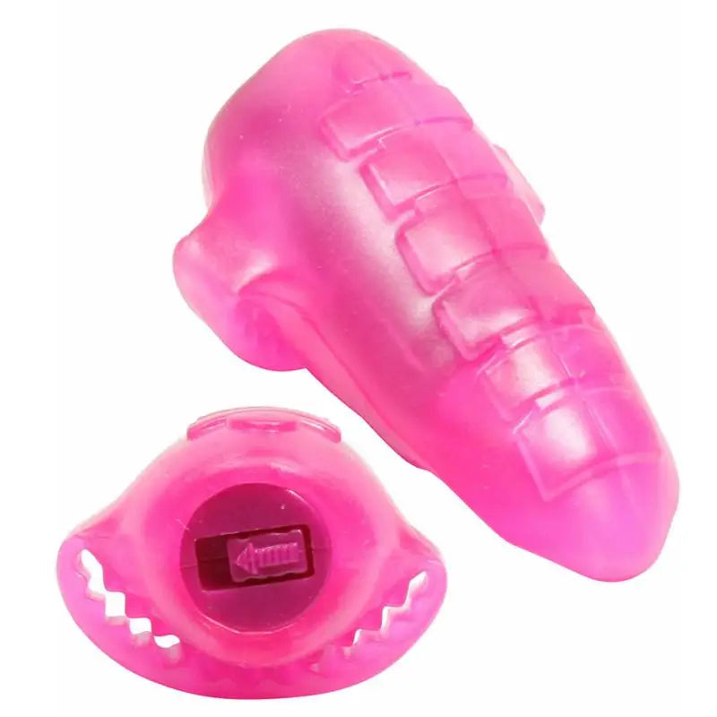 Doc Johnson Pink Head Tongue and Finger Ring Stimulating Vibrator