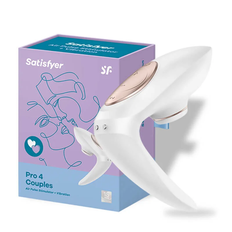 Pro4 Couples Silicone Sucking Vibrators-Satisfyer