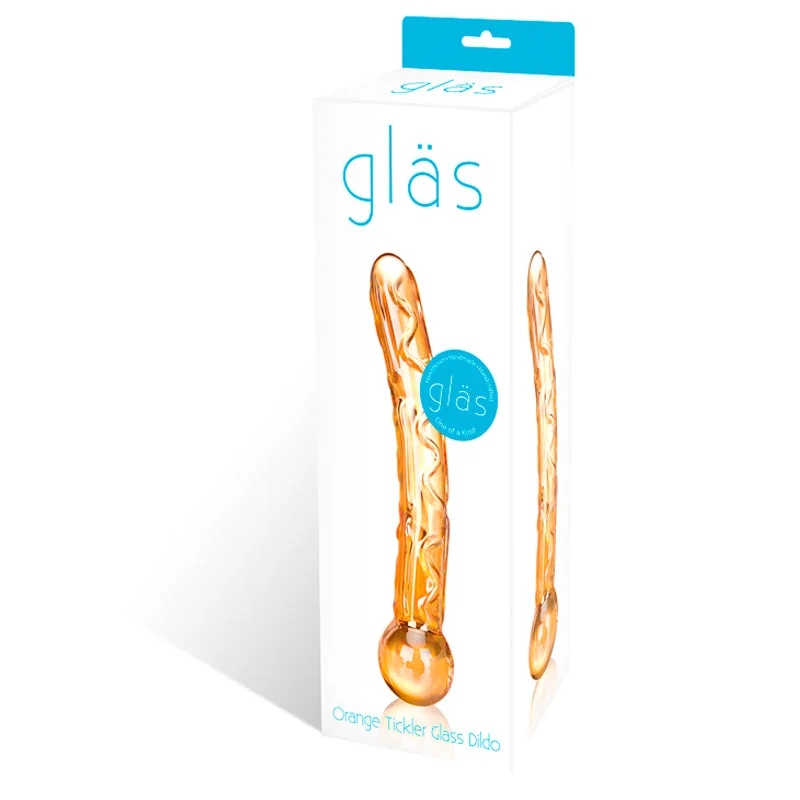 Glas Orange Tickler Glass Dildo