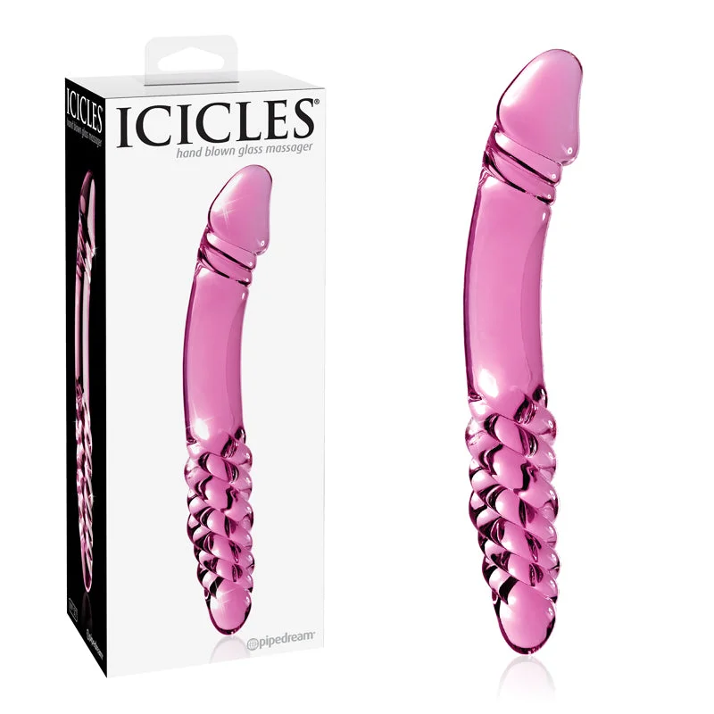 Icicles No 57 Glass Double Dildo Pink