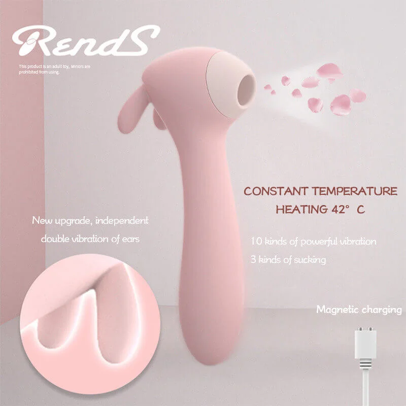 Rabbit Heating Soft Sucking Vibrator For Women