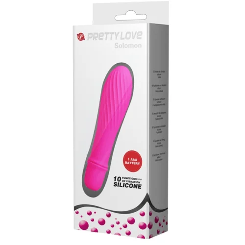 Poweful Bullet Vibrator 10 Function 'PRETTY LOVE Solomon Dark Pink'