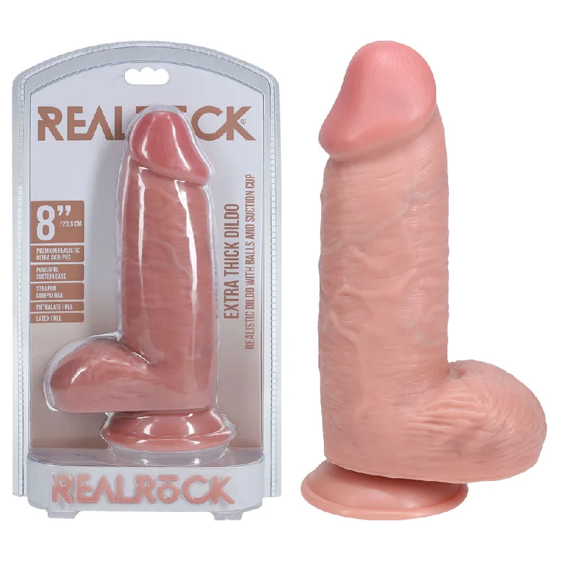 REALROCK 20cm Extra Thick Dildo with Balls -