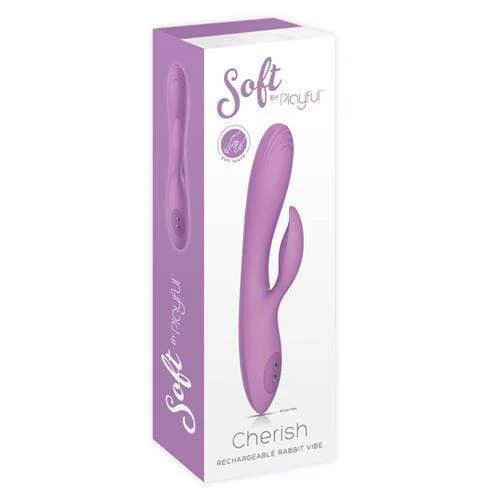 Soft by Playful - Cherish Rechargeable Rabbit Vibrator Purple