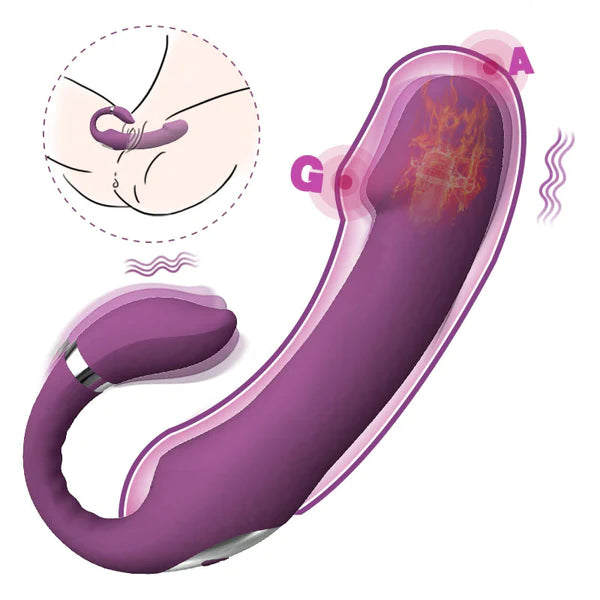 Sophia-3 IN 1 Heating Purple Vibrator Clit Rubbing Massager