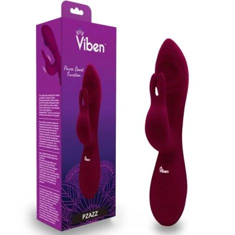 Viben - PZAZZ  Rechargeable Thumping Rabbit - Ruby 2