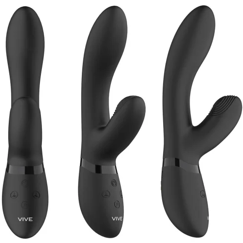 Pulsating Rabbit Vibrator by VIVE Kyra - Black