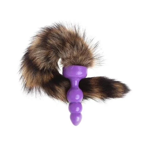 12" Raccoon Tail Plug Silicone