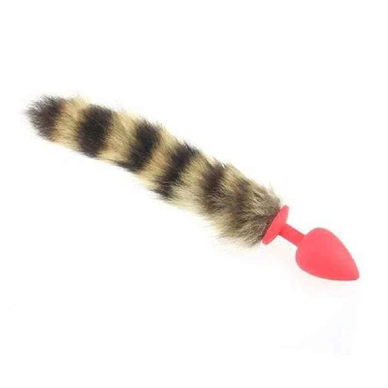 14" Stylish Raccoon Tail Plug with Large Silicone