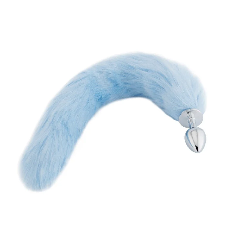 18" Light Blue Fox Tail Plug