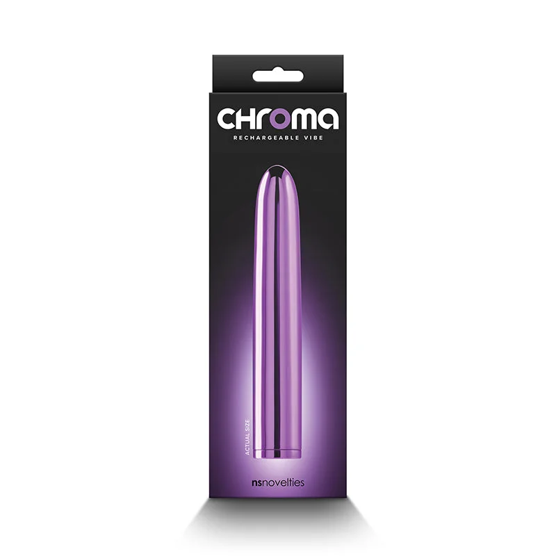 Chroma Rechargeable Vibe 7 in. Purple