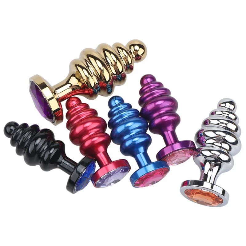 Multiple Colors Thread Small Crystal Metal Anal Beads