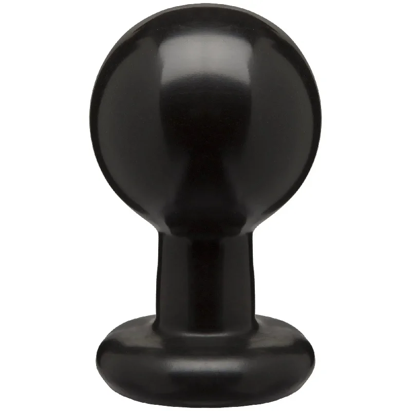 Round Butt Plug - Large - Black