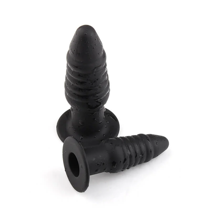 Silicone Finger Thread Hollow Butt Plug For Adult