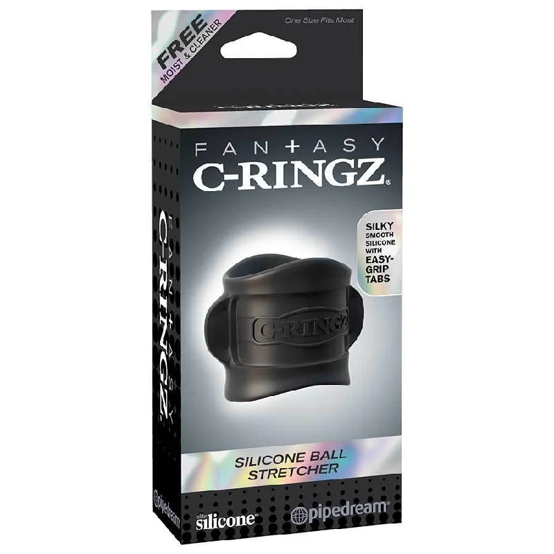 Black Silicone Ball Stretcher Sleeve by Fantasy C-Ringz