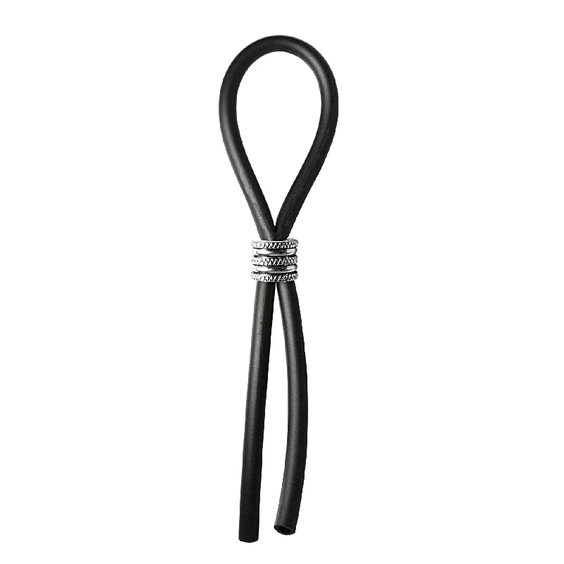 C-RING LASSO CRISS CROSS CAP SILICONE BLACK