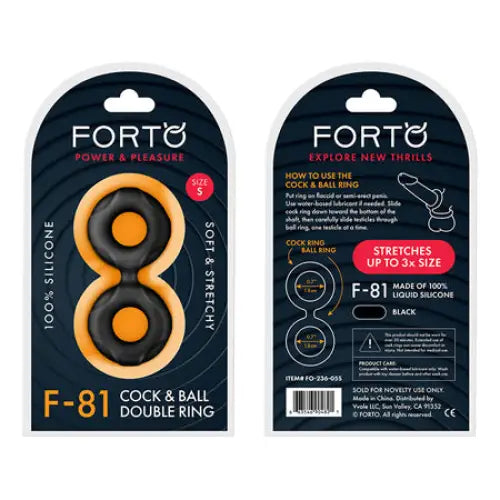 Forto F-81 Liquid Silicone Cock & Ball Double Ring