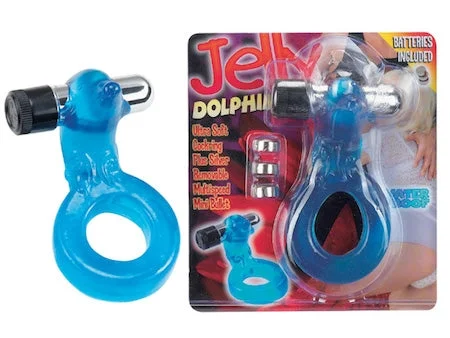 Jelly Dolphin Ultra Soft Cockring - Blue