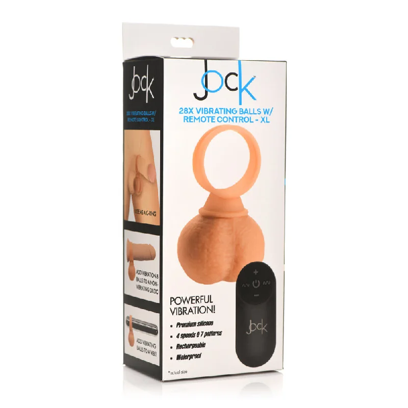 Jock 28X Vibrating Silicone Balls X Large Light