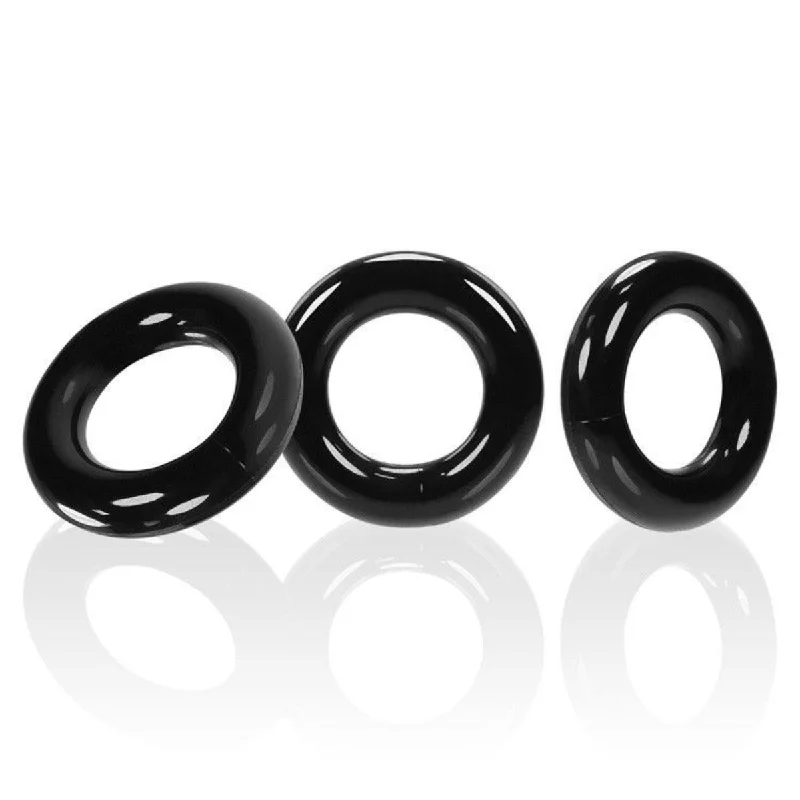 Oxballs Willy Rings Cock Ring 3 Pack Black