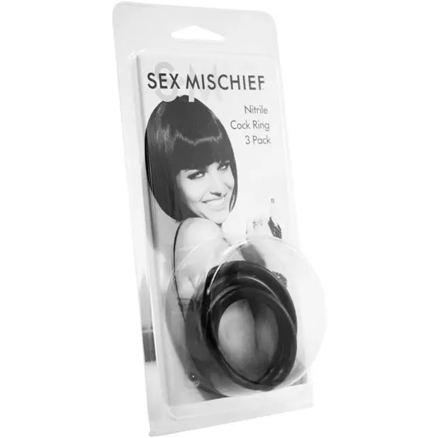 Sex & Mischief Nitrile Cockring 3 Pack