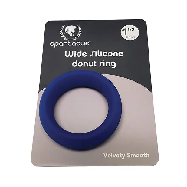 Spartacus 1.5" Wide Silicone Donut Ring - Blue