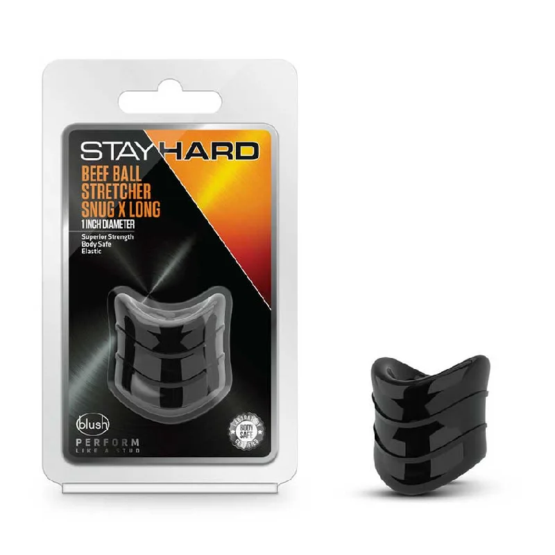 Stay Hard Beef 1.5 Inch Black Ball Stretcher by Blush Novelties