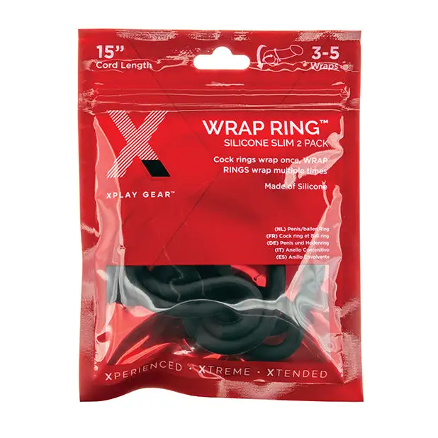 Xplay Gear Silicone 15" Slim Wrap Ring - Black Pack Of 2